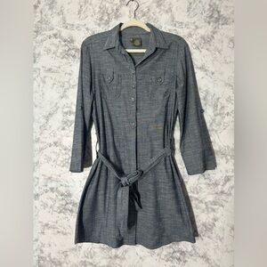Anthropologie Fei Gray Long Sleeve Dress